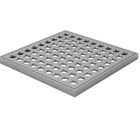 Ralo Grelha 10cm Quadrado C/ Caixilho Latão Cromado-fani