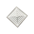 Ralo Grelha 20x20cm Anti Insetos Côncava Em Alumínio Com Aro