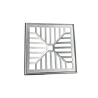 Ralo Grelha 20x20cm Côncavo Em Alumínio Com Aro De Fixação