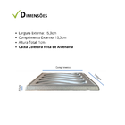 Ralo Grelha  15x15 Anti Inseto Com Aro De Fixação