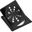 Ralo Grelha Black Preto 10x10 Quadrado Com Caixilho Fecho Sis