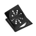 Ralo Grelha Black Preto 10x10 Quadrado Com Caixilho Fecho Sis