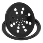 Ralo Grelha Black Preto 10x10 Redondo Com Caixilho Fecho Sist