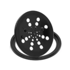 Ralo Grelha Black Preto 10x10 Redondo Com Caixilho Fecho Sist