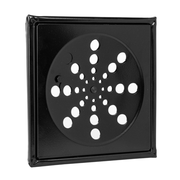 Ralo Grelha Black Preto 15x15 Quadrado Com Fecho Sistema Abre E