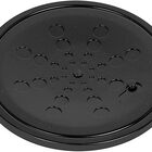 Ralo Grelha Black Preto 15x15 Redondo Com Caixilho Abre E Fec