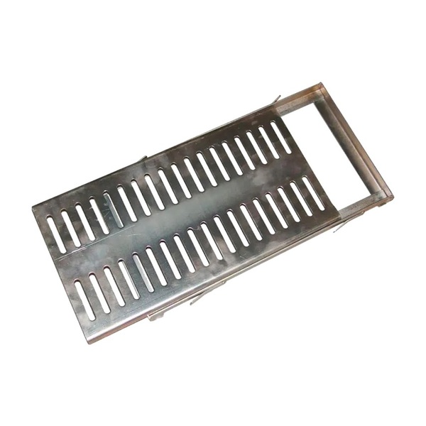 Ralo Grelha E Castilho De Aço Galvanizado Chapa 2mm 20x50cm