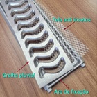 Ralo Grelha Elite Linear 10x200cm Anti Inseto Com Aro(04 Peça