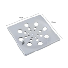 Ralo Grelha Inox Para Banheiro Quadrado 15x15 Com Fecho Casag
