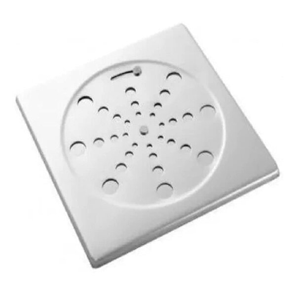 Ralo Grelha Inox Para Banheiro Quadrado 15x15 Com Fecho Casag
