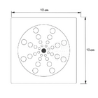 Ralo Grelha Inox Para Banheiro Quadrado 15x15 Com Fecho Casag