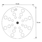 Ralo Grelha Inox Para Banheiro Redondo 15x15 Com Fecho Casagr
