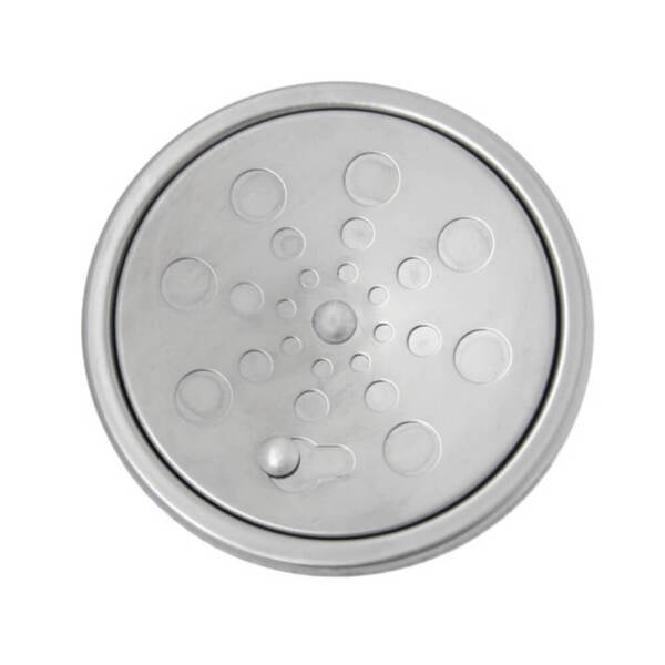Ralo Grelha Inox Para Banheiro Redondo 15x15cm Fecho