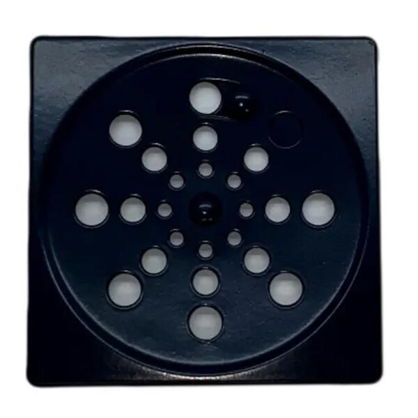 Ralo Grelha Inox Preto Black Banheiro Quadrado 10x10 C Fecho