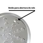 Ralo Grelha Inox Redondo Rotativo Abre E Fecha Com 15cm