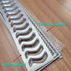 Ralo Grelha Linear 10x50cm Elite Anti Insetos Em Alumínio Com