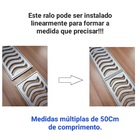 Ralo Grelha Linear 15x100cm Elite Reforçado Em Alumínio Com A