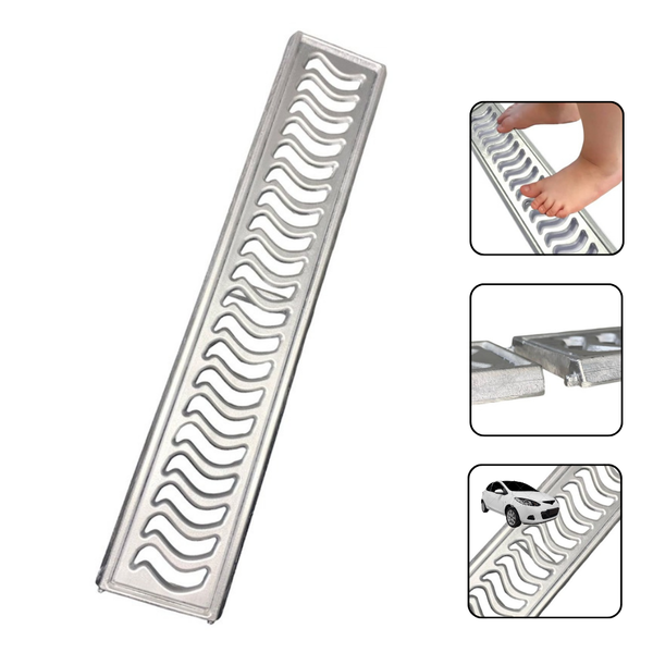 Ralo Grelha Linear 15x150cm ELITE Reforçado Em Alumínio Com A