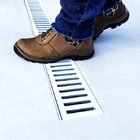 Ralo Grelha Linear Com Caixilho Em Alumínio Bege 8x50cm