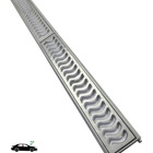 Ralo Grelha Pluvial Elite 10x100cm Em Alumínio Com Aro De Fix