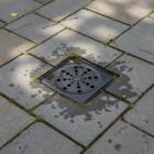 Ralo Grelha Quadrada BLACK com Caixilho 15x15cm Aço Inox Abre