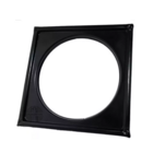 Ralo Grelha Quadrada BLACK com Caixilho 15x15cm Aço Inox Abre