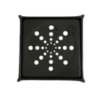 Ralo Grelha Quadrada BLACK com Caixilho 15x15cm Aço Inox Abre