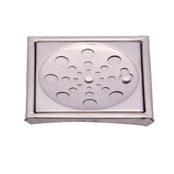 Ralo Grelha Quadrado Com Fecho E Caixilho 10 Cm Inox