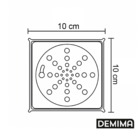 Ralo Grelha Tampa Demima Quadrado 10x10 Inox Rotativo