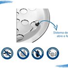 Ralo Grelha Tampa em Aço Inox Redonda 10 x 10 Para Box de Ban