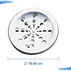 Ralo Grelha Tampa em Aço Inox Redonda 10 x 10 Para Box de Ban