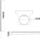 Ralo Inox Com Coletor - Frontal Dimensões:1000x90x60