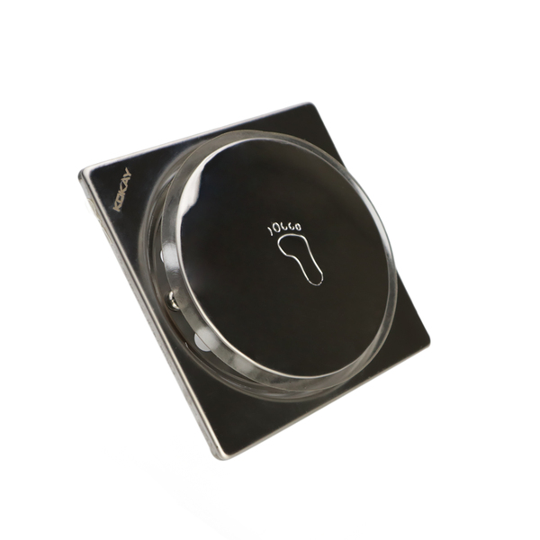 Ralo Inteligente Banheiro Click Up Quadrado Inox 9,4x9,4cm