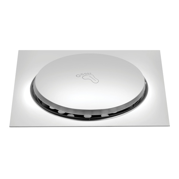 Ralo Inteligente Click P/ Banheiro Quadrado10x10 Veda Cheiro