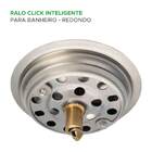 Ralo Inteligente Click Up Redondo De Banheiro Aço Inox 10cm