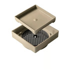 Ralo Invisível 10x10cm Bege Estrela