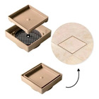 Ralo Invisível 10x10cm Bege Estrela