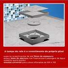 Ralo Invisivel Branco 10x10