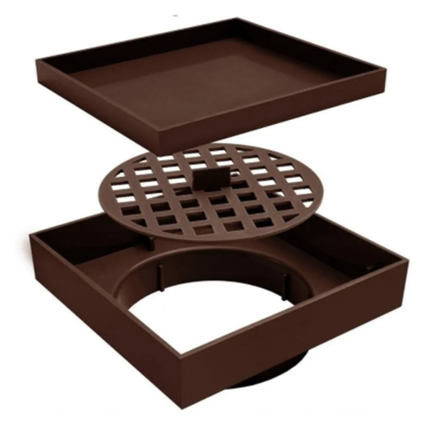 Ralo Invisível Café Com Tela 17 X 17cm