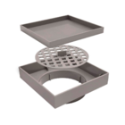 Ralo Invisível Cinza Com Tampa Oculta Saida 100mm - Ralo Zero