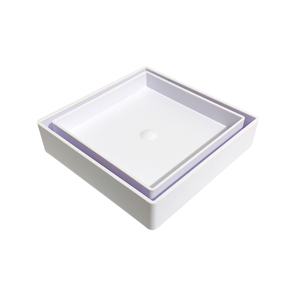 Ralo Invisível Oculto Com Tela 10x10 Square Quadrado Branco