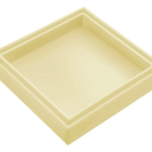 Ralo Invisível Palha Com Tela 17 X 17cm (bege)