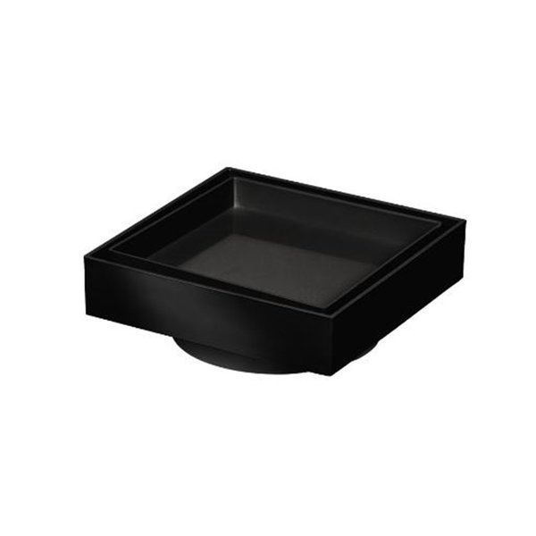 Ralo Invisivel Preto Com Tampa Oculta Saida 100mm