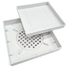 Ralo Invisível Ralo Oculto 15x15 Quadrado Branco Com Tela - S