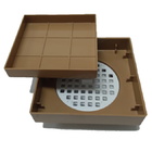 Ralo Invisível Ralo Oculto 15x15 Quadrado Marrom Claro Com Te