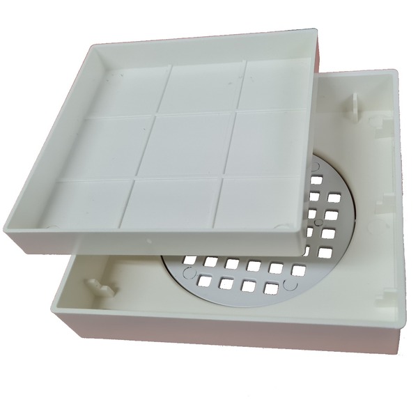 Ralo Invisível Ralo Oculto Quadrado Areia Com Tela - Saída 10