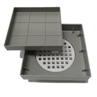 Ralo Invisível Ralo Oculto Quadrado Cinza Com Tela - Saída 10
