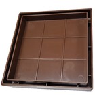 Ralo Invisível Ralo Oculto Quadrado Marrom Escuro Com Tela -