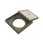 Ralo Invisível Rebaixado Adaptado Caixa Sifonada Bege 18cm