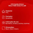 Ralo Jjm Hide Cesto E Tampa Oculta 10x10 Pvc Cinza